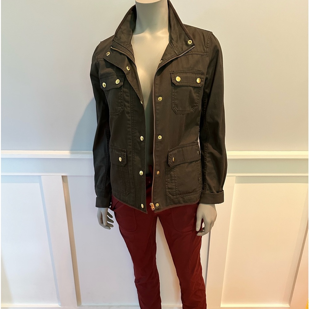 J. Crew olive field jacket EUC SMALL